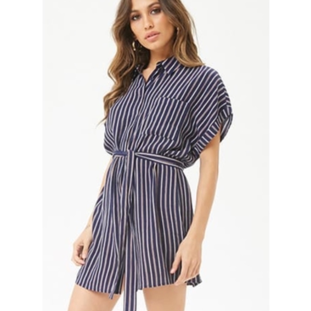 NWT Striped Print Shirt Dress